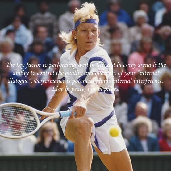 Martina navralilova, livi in Peace, not in pieces